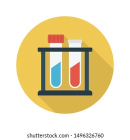 test tube glyph flat vector icon
