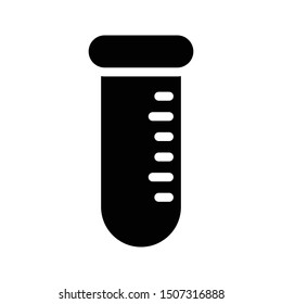 test tube glyph flat vector icon
