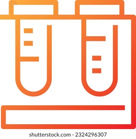 Test Tube Gradient Icon - Single Icon, Vector
