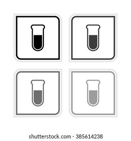 Test tube -  grayscale vector icon