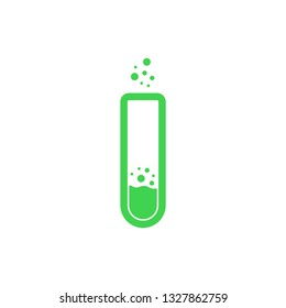 Test tube in green