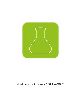 test tube green icon vector illustration