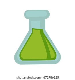 Test tube with green liquid