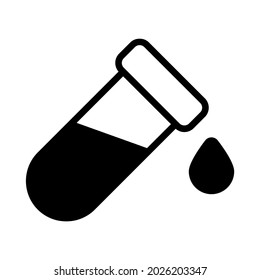Test Tube Healthcare Medical, vector graphic Illustration Icon.