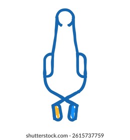 test tube holder chemical glassware lab doodle icon sketch vector. test tube holder chemical glassware lab sign. isolated symbol illustration