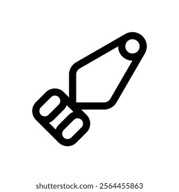 Test tube holder. Editable stroke vector icon.