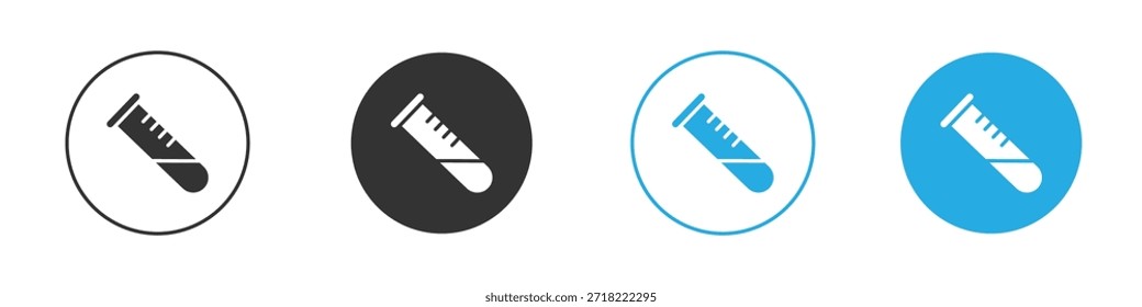 Icono de tubo de ensayo para App y Diseño web. Ilustración de elemento simple.