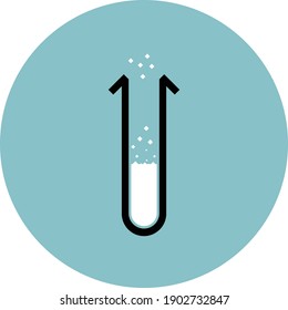 Icono de tubo de prueba. Beaker, Flask, Chemitest Icon