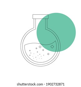 Test Tube Icon. Beaker, Flask, Chemistry Test Icon