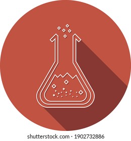 Test Tube Icon. Beaker, Flask, Chemistry Test Icon