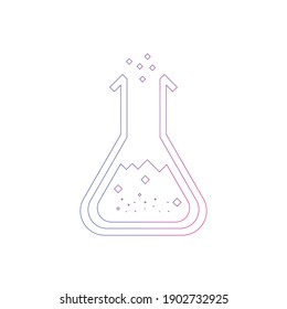 Test Tube Icon. Beaker, Flask, Chemistry Test Icon