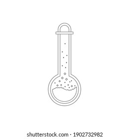 Icono de tubo de prueba. Beaker, Flask, Chemitest Icon
