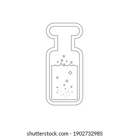Icono de tubo de prueba. Beaker, Flask, Chemitest Icon