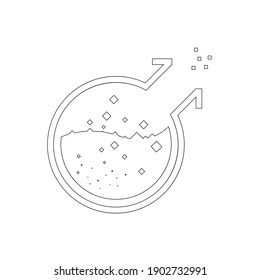 Test Tube Icon. Beaker, Flask, Chemistry Test Icon