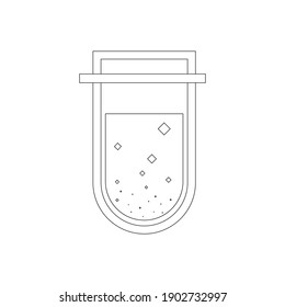 Test Tube Icon. Beaker, Flask, Chemistry Test Icon