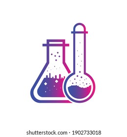 Icono de tubo de prueba. Beaker, Flask, Chemitest Icon