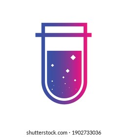 Icono de tubo de prueba. Beaker, Flask, Chemitest Icon