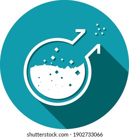 Test Tube Icon. Beaker, Flask, Chemistry Test Icon