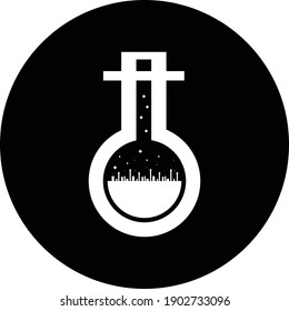 Icono de tubo de prueba. Beaker, Flask, Chemitest Icon