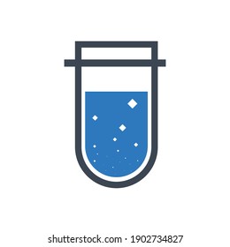 Test Tube Icon. Beaker, Flask, Chemistry Test Icon