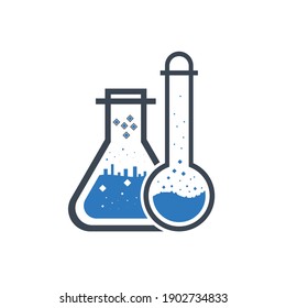 Test Tube Icon. Beaker, Flask, Chemistry Test Icon