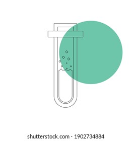 Test Tube Icon. Beaker, Flask, Chemistry Test Icon