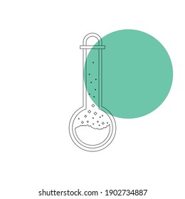 Icono de tubo de prueba. Beaker, Flask, Chemitest Icon