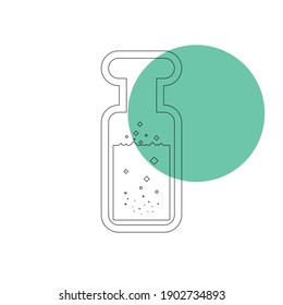Test Tube Icon. Beaker, Flask, Chemistry Test Icon