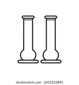 Test tube icon. Black Test tube icon on white background. Vector illustration