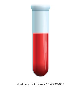 Test tube icon. Cartoon of test tube vector icon for web design isolated on white background