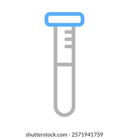 Test tube icon. Concept of laboratory, experiment, and analysis.