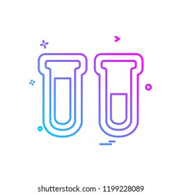 Test tube icon design vector
