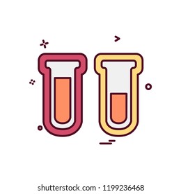 Test tube icon design vector
