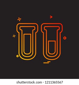 Test tube icon design vector