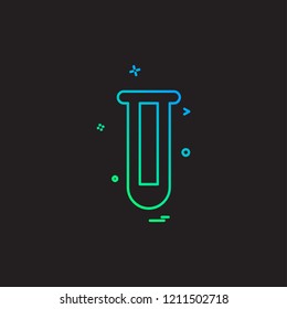 Test tube icon design vector