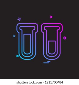 Test tube icon design vector