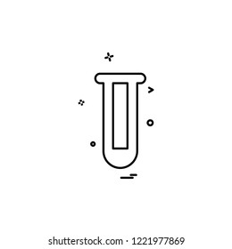 Test tube icon design vector