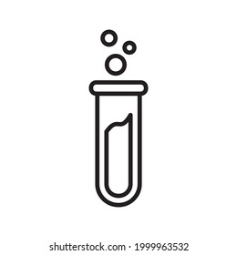 Test Tube Icon Design Vector Template Illustration In Trendy Flat Style