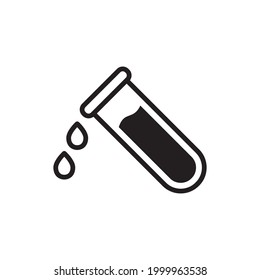 Test Tube Icon Design Vector Template Illustration In Trendy Flat Style