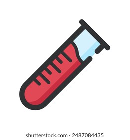 Plantilla de Vector de diseño de íconos de probeta