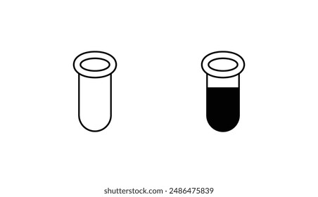 test tube icon design with white background stock illustration
