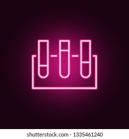 test tube icon. Elements of Scientifics study in neon style icons. Simple icon for websites, web design, mobile app, info graphics