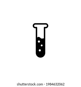 Test tube icon. Experiment, Science icon in trendy flat design. Vector illustration