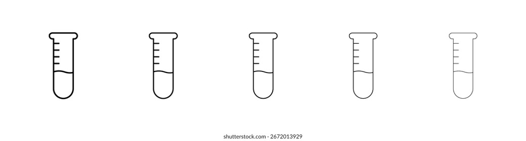 Ícone de tubo de ensaio conceito de sinal plano preenchido para web design.