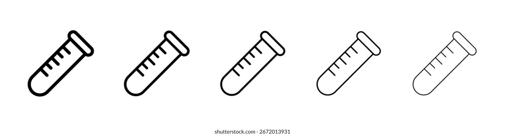 Ícone de tubo de ensaio conceito de sinal plano preenchido para web design.