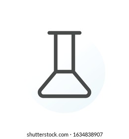 Test tube icon. Flask symbol modern, simple, vector, icon for website design, mobile app, ui. Vector Illustration