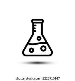 Testen Sie das Symbol Tube. Flaches design, Vektorgrafik für Web und Mobile