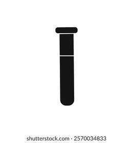 Test tube icon Flat simple outline set