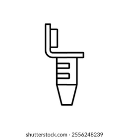 test tube icon Flat symbol set outline