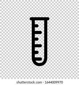 test tube icon flat vector on transparent background